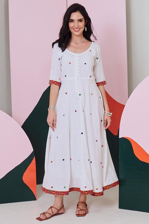 Rani Mirror Embroidered Maxi Dress