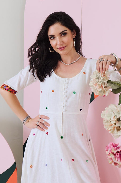 Rani Mirror Embroidered Maxi Dress