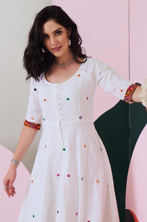 Rani Mirror Embroidered Maxi Dress