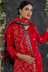 Red Bandhani Woven Bhagalpuri Silk Dupatta
