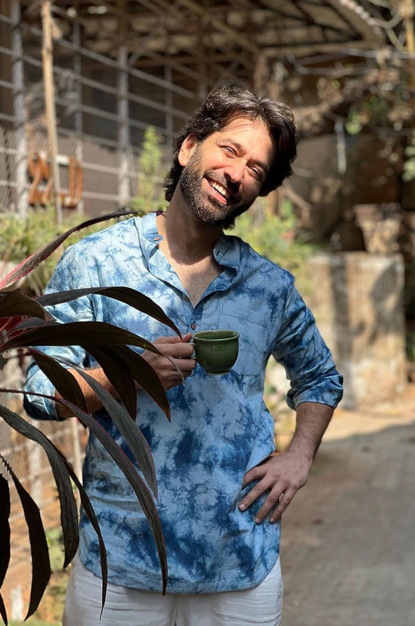 Indigo Tie Dye Kurta