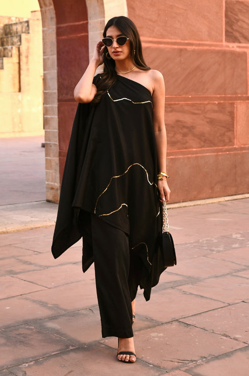 Tiana Off Shoulder Kaftaan-Pant Set