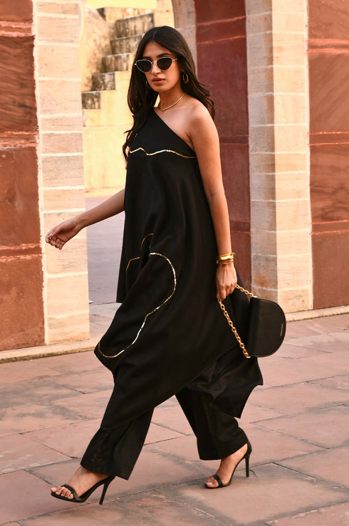 Tiana Off Shoulder Kaftaan-Pant Set