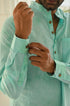 Turquoise Tie-Dye Kurta