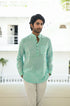 Turquoise Tie-Dye Kurta
