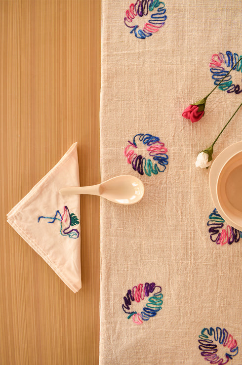 Yuno Embroidered Table Runner