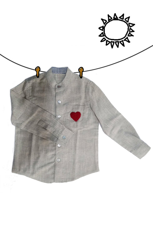 Heart Embroidery Shirt
