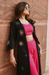 Kashvi Star Black Sequin Embroidered Cover-up